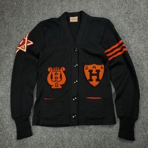Vintage 40s Dehen Special Cardigan Sweater Womens Small Varsity Letterman GAA